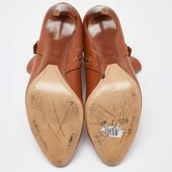 Pre Owned Ralph Lauren Tan Leather Ankle Boots Size 39