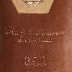 Pre Owned Ralph Lauren Tan Leather Ankle Boots Size 39