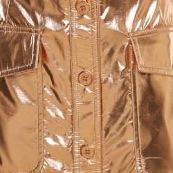 مملوكة مسبقًا Ralph & Russo Metallic Coated Silk Pencil Skirt M