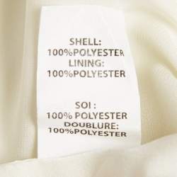 Pre Owned فستان رامى بروك أب يض عاجي ساتان مفتوح قَصَّة إيرين مقاس صغير جدًا (إكس سمول)