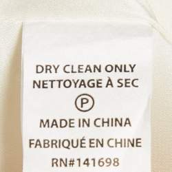 Pre Owned فستان رامى بروك أبيض عاجي ساتان مفتوح قَصَّة إيرين مقاس صغير جدًا (إكس سمول)