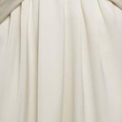 Pre Owned فستان رامى بروك أبيض عاجي ساتان مفتوح قَصَّة إيرين مقاس صغير جدًا (إكس سمول)