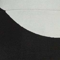 Pre Owned Ramzen Black/White Striped Knit Maxi Dress S