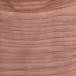 Pre Owned Rasario Rose Pink Chiffon Draped Long Midi Dress XS