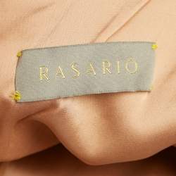 Pre Owned Rasario Rose Pink Chiffon Draped Long Midi Dress XS