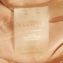 Pre Owned Rasario Rose Pink Chiffon Draped Long Midi Dress XS