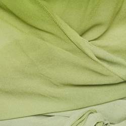 مملوكة مسبقًا Rat & Bao Green Ombre Crepe Cypress Shirt S