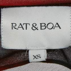 Pre Owned فسـتان ماكسي شفاف بكتف مكشوف قماش كريب بطباعة متعددة الألوان من رات وباو مقاس صغير جدًا - إكس سمول