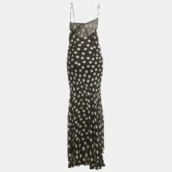 Pre Owned Rat & Boa Black /White Polka Dot Print Crepe Blend Camille Maxi Dress XS