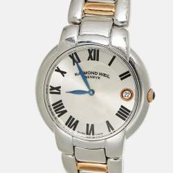 Pre Owned Raymond Weil Jasmine 5235-S5-01659 Silver Dial Two-Tone Stainless Steel Women's Wristwatch 35 mm