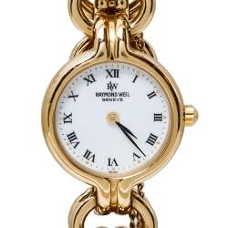 مملوكة مسبقًا Raymond Weil White Gold Plated 9828 Women's Wristwatch 22MM