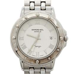 مملوكة مسبقًا Raymond Weil Silver Stainless Steel Tango 5560 Men's Wristwatch 36 mm