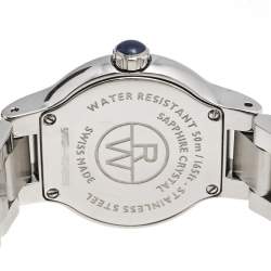 Pre Owned Raymond Weil Mother of Pearl Stainless Steel Diamond Noemia 5927 Wristwatch 27 mm