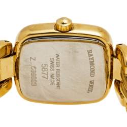 Pre Owned Raymond Weil Champagne Gold Plated Stainless Steel 5877 Women's Wristwatch 20 mm