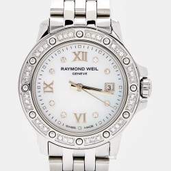 Raymond Weil Mother of Pearl Diamond Stainless Steel Tango 5399-STS-00995 Women's Wristwatch 28MM