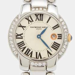 Raymond Weil Silver Two-Tone Stainless Steel Diamond Jasmine 5229-S5S-00659 Women's Wristwatch 29 mm