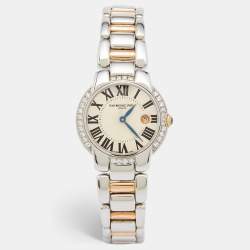 Raymond Weil Silver Two-Tone Stainless Steel Diamond Jasmine 5229-S5S-00659 Women's Wristwatch 29 mm