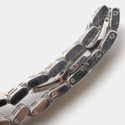 Pre Owned Raymond Weil White Mother of Pearl Two-Tone Stainless Steel Diamond Tango 5960-SPS-00995 Women's Wristwatch 30 mm