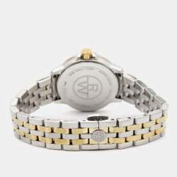 Pre Owned Raymond Weil White Mother of Pearl Two-Tone Stainless Steel Diamond Tango 5960-SPS-00995 Women's Wristwatch 30 mm