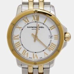 Raymond Weil White Two-Tone Stainless Steel Tango 5391-STP-00308 Women's Wristwatch 28 mm