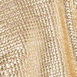 Pre Owned Rdalamal Gold Sequin Feather Detail Cape One Size