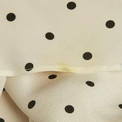 Pre Owned Réalisation Par White Polka Dot Silk Tie Up Halter Neck Dress S