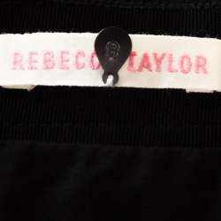 مملوكة مسبقًا تنورة ريبيكا تايلور مكشكشة تويد أسود بشراشيب مقاس متوسط - ميديوم