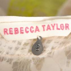 Rebecca Taylor Multicolor Lace Sheer Shift Dress S