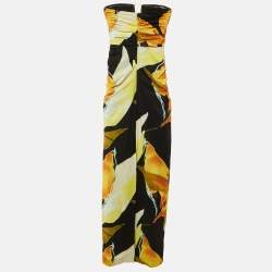 Pre Owned Rebecca Vallance Multicolor Printed Stretch Petals of Paradise Dress S