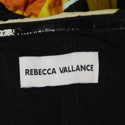 Pre Owned Rebecca Vallance Multicolor Printed Stretch Petals of Paradise Dress S