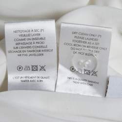 Pre Owned Rebecca Vallance White Pinstriped Crepe Straight Fit Trousers S