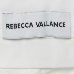 Pre Owned Rebecca Vallance White Pinstriped Crepe Shorts S