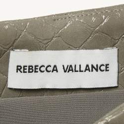 مملوكة مسبقًا تنورة ريبيكا فالانس رمادية بجلد حيوانات مطلية من القطن قصيرة مقاس صغير - سمول