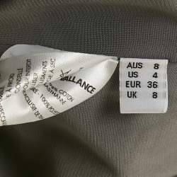 مملوكة مسبقًا تنورة ريبيكا فالانس  رمادية بجلد حيوانات مطلية من القطن قصيرة مقاس صغير - سمول