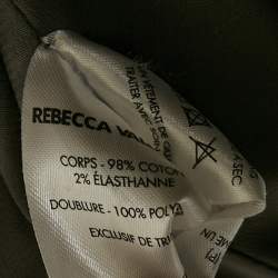 مملوكة مسبقًا تنورة ريبيكا فالانس رمادية بجلد حيوانات مطلية من القطن قصيرة مقاس صغير - سمول