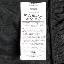 RED Valentino Monochrome Tweed Ruffle Trim Jacket M