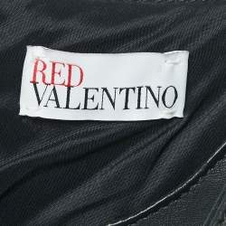 Pre Owned RED Valentino Black Leather Sleeveless Mini Dress S