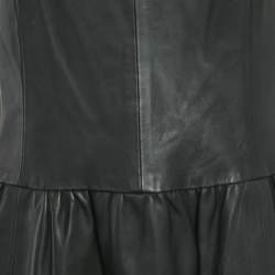 Pre Owned RED Valentino Black Leather Sleeveless Mini Dress S