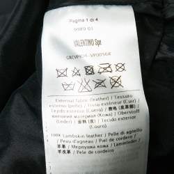 Pre Owned RED Valentino Black Leather Sleeveless Mini Dress S