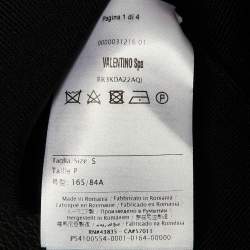 Pre Owned RED Valentino Black/White Follow Me Intarsia Knit Mini Dress S