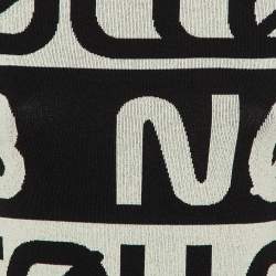 Pre Owned RED Valentino Black/White Follow Me Intarsia Knit Mini Dress S