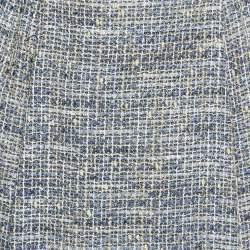 RED Valentino Blue Tweed Ruffled Mini Skirt L