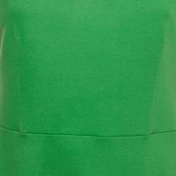 RED Valentino Green Knit and Tulle Sleeveless D'Esprit Ponte Mini Dress XL