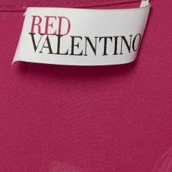 Pre Owned RED Valentino Pink Silk Ruffled Mini Dress M