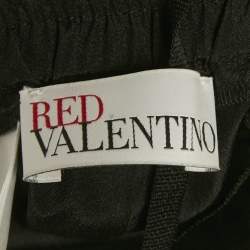 Pre Owned RED Valentino Black Sheer Silk Sequin Drawstring Pants M