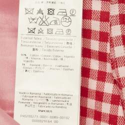 Pre Owned RED Valentino Red Gingham Cotton Trousers M