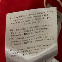 Pre Owned RED Valentino Red Crepe High Waisted Mini Shorts S