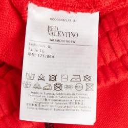 Pre Owned RED Valentino Red Cotton Flared Track Pants XL