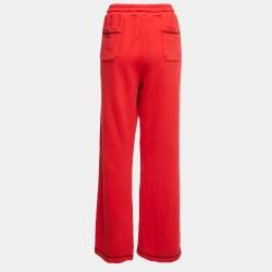 Pre Owned RED Valentino Red Cotton Flared Track Pants XL