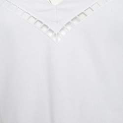 RED Valentino White Ladder Lace Insert Sleeveless Mini Dress M